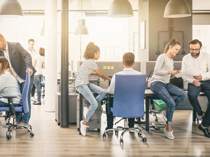 modern office workers relying on business continuity