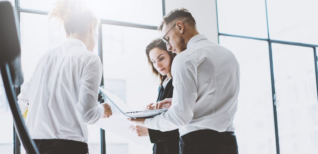 business partners using the cloud